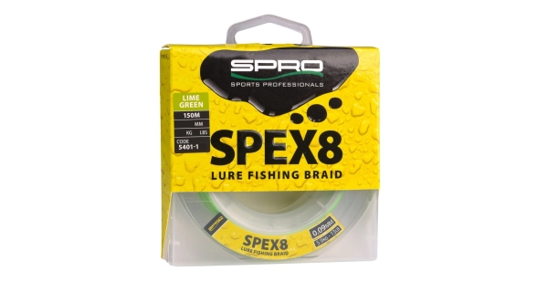 SPRO - Pletená Šňůra SPEX8 Braid Lime Green 0,09 mm 150 m