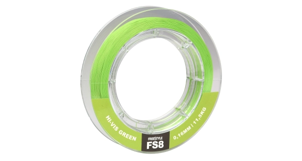 SPRO - Šňůra FreeStyle FS8 Braid Hi-Vis Green 0,13 mm 125 m