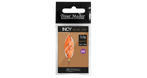 SPRO - Třpytka Trout Master Incy Inline Spin Spoon 3 g Black Yellow 1 ks