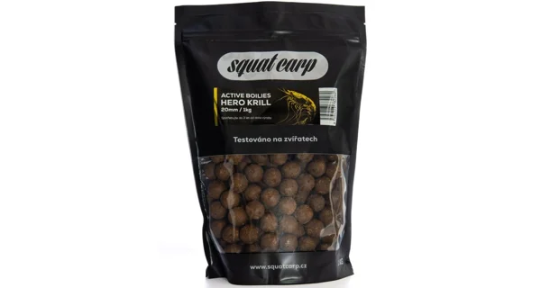 SQUAT CARP - Active Boilies 20 mm 1 kg Hero Krill