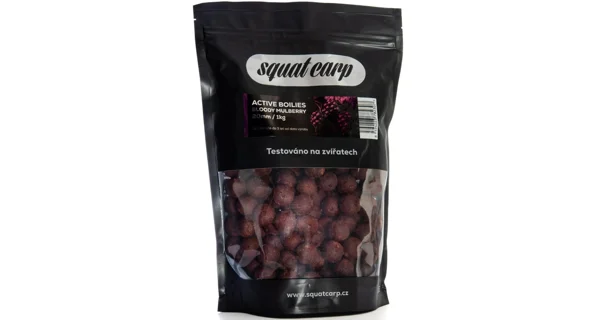 SQUAT CARP - Active Boilies 24 mm 1 kg Bloody Mullberry