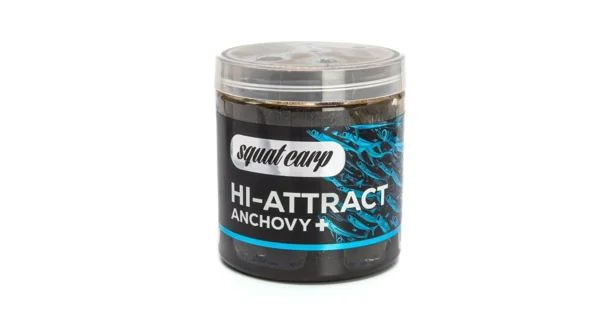 SQUAT CARP - Boilies v dipu Hi-Attract Anchovy+ 220 g 18 mm