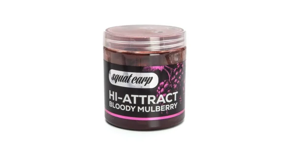 SQUAT CARP - Boilies v dipu Hi-Attract Bloody Mulberry 18 mm 220 g