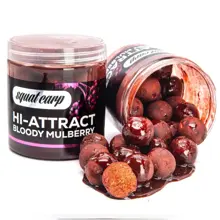 SQUAT CARP - Boilies v dipu Hi-Attract Bloody Mulberry 220 g 20 mm