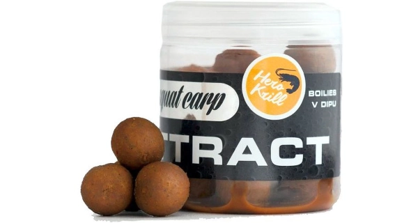 SQUAT CARP - Boilies v dipu Hi-Attract Hero Krill 18 mm 220 g