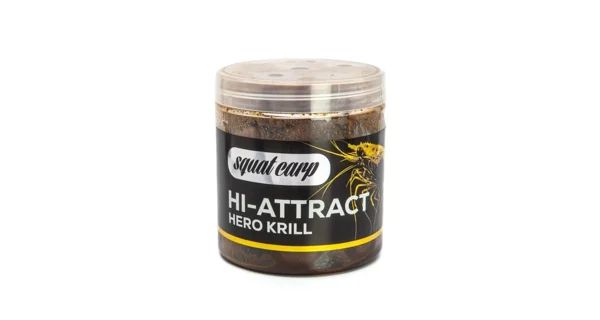 SQUAT CARP - Boilies v dipu Hi-Attract Hero Krill 220 g 20 mm