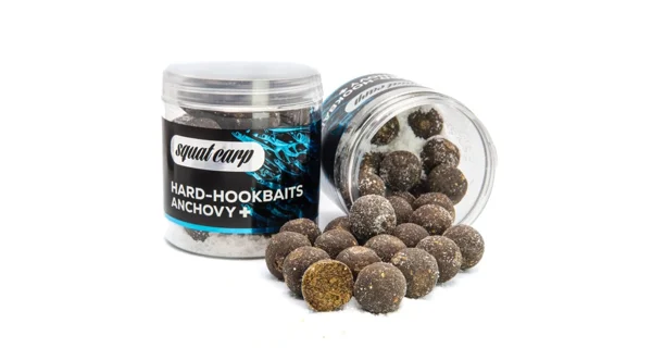 SQUAT CARP - Boilies v mořské soli Hard Hookbaits Anchovy+ 24 mm