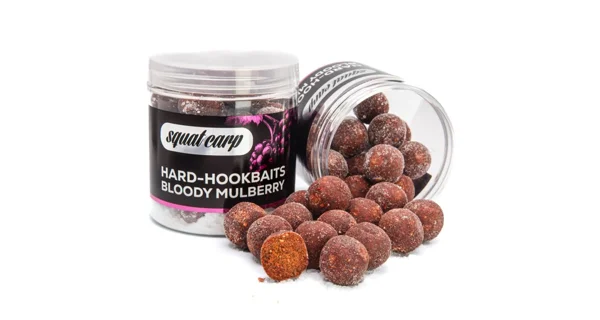 SQUAT CARP - Boilies v mořské soli Hard Hookbaits Bloody Mulberry 20 mm
