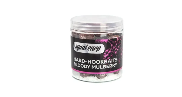 SQUAT CARP - Boilies v mořské soli Hard Hookbaits Bloody Mulberry 20 mm