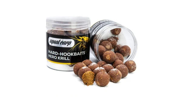 SQUAT CARP - Boilies v mořské soli Hard Hookbaits Hero Krill 20 mm
