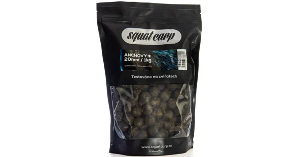 SQUAT CARP - Hotové boilies Anchovy+ 1 kg 20 mm