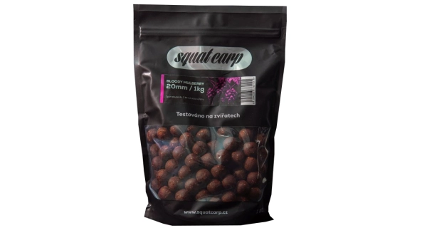 SQUAT CARP - Hotové boilies Bloody Mulberry 1 kg 20 mm