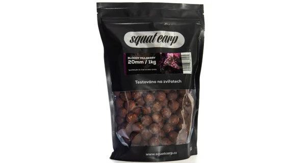 SQUAT CARP - Hotové boilies Bloody Mulberry 1 kg 24 mm
