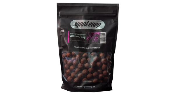 SQUAT CARP - Hotové boilies Bloody Mulberry 1 kg 30 mm
