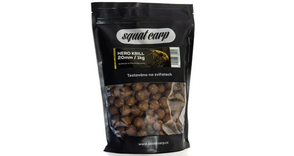 SQUAT CARP - Hotové boilies Hero Krill 1 kg 20 mm