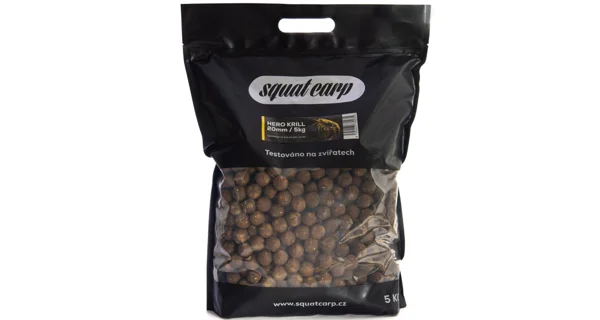 SQUAT CARP - Hotové boilies Hero Krill 5 kg 20 mm