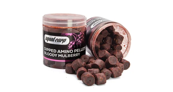 SQUAT CARP - Pelety Amino Pellets In Dip Bloody Mulberry 15 mm 180 g