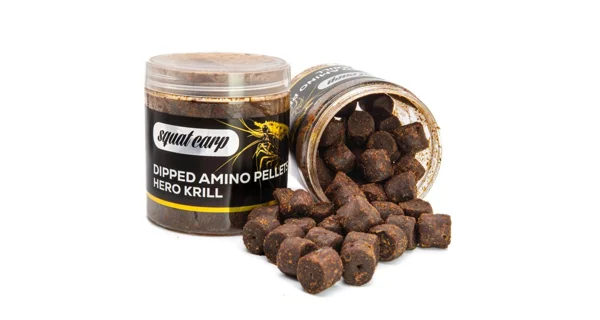 SQUAT CARP - Pelety Amino Pellets In Dip Hero Krill 15 mm 180 g