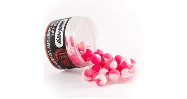SQUAT CARP - Plovoucí boilies Pop Up 12 mm 60 g Strawberry Lollipop