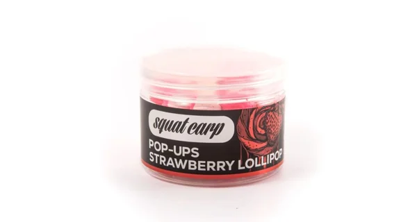 SQUAT CARP - Plovoucí boilies Pop Up 12 mm 60 g Strawberry Lollipop
