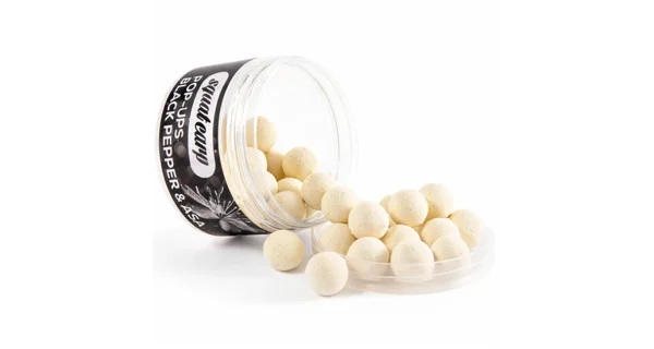 SQUAT CARP - Plovoucí boilies Pop Up 16 mm 60 g Black Pepper & Asa