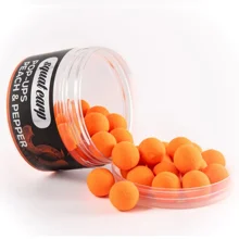 SQUAT CARP - Plovoucí boilies Pop Up 16 mm 60 g Peach & Pepper