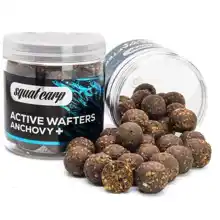 SQUAT CARP - Rozpustné neutrálně vyvážené boilies Active Wafters Anchovy+ 24 mm 150 g