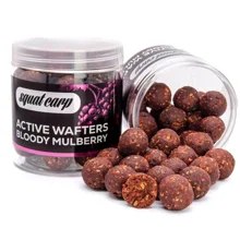 SQUAT CARP - Rozpustné neutrálně vyvážené boilies Active Wafters Bloody Mullberry 18 mm 150 g