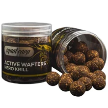 SQUAT CARP - Rozpustné neutrálně vyvážené boilies Active Wafters Hero Krill 20 mm 150 g