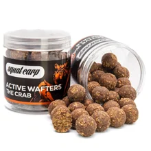 SQUAT CARP - Rozpustné neutrálně vyvážené boilies Active Wafters The Crab 18 mm 150 g