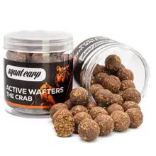 SQUAT CARP - Rozpustné neutrálně vyvážené boilies Active Wafters The Crab 18 mm 150 g