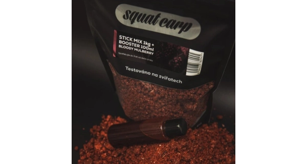 SQUAT CARP - Stick Mix Bloody Mulberry 1 kg + Booster 100 ml