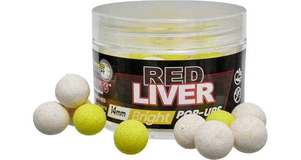 STARBAITS - Boilies Pop Up Bright Red Liver 14 mm 50 g