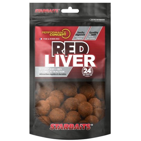 STARBAITS - Boilies Red Liver 24 mm 200 g