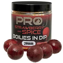 STARBAITS - Boilies v dipu Probiotic Strawberry Spice 20 mm 150 g