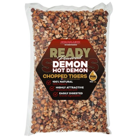 STARBAITS - Drcený tygří ořech Ready Seeds Hot Demon Chopped Tiger 1 kg