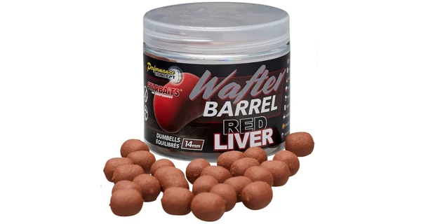 STARBAITS - Dumbells Wafter Barrel 14 mm 50 g Red Liver