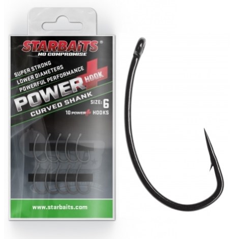 STARBAITS - Háčky Power Curved Shank 6 (10 ks)