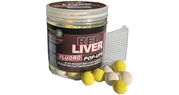 STARBAITS - Plovoucí boilie Fluo Red Liver 14 mm 80 g