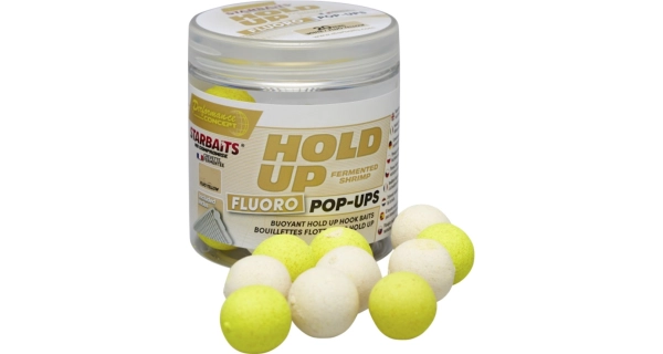 STARBAITS - Plovoucí boilie Hold Up Fluo Fermented Shrimp 14 mm 80 g