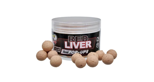 STARBAITS - Plovoucí Boilies Pop-Up Red Liver 16 mm 50 g