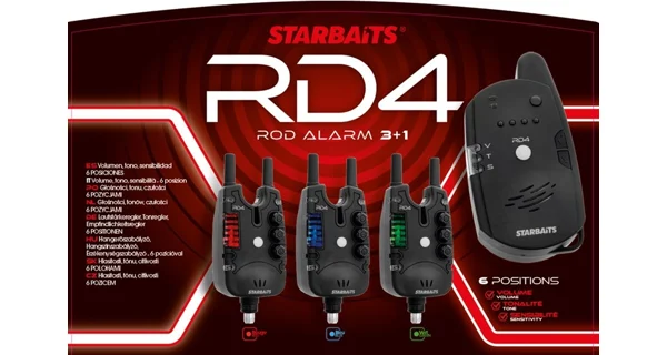 STARBAITS - Sada RD4 signalizátorů + příposlech 3+1