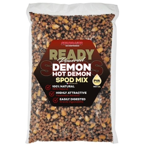 STARBAITS - Směs partiklů Ready Seeds Hot Demon Spod Mix 1 kg