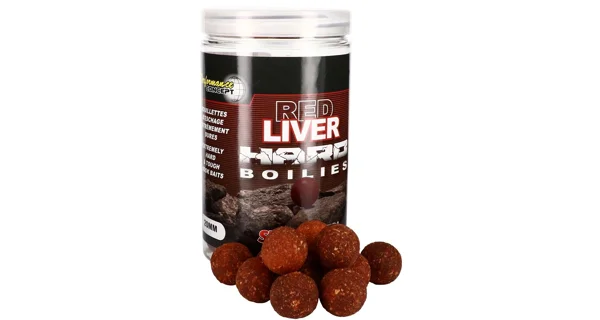 STARBAITS - Tvrdé Boilie Hard Probiotic 200 g Red Liver 20 mm