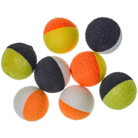 STARBAITS - Two tones balls 14 mm černá / žlutá (plovoucí kulička) 6 ks