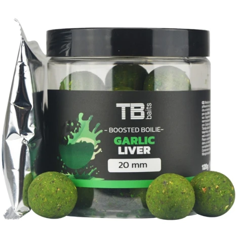 TB BAITS - Boosterované boilie Garlic Liver 16 mm 120 g