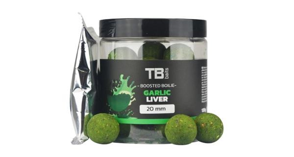 TB BAITS - Boosterované boilie Garlic Liver 20 mm 120 g