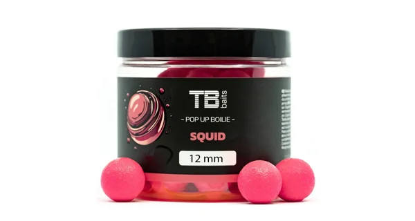 TB BAITS - Plovoucí Boilie Pop-Up Squid 12 mm 65 g + NHDC