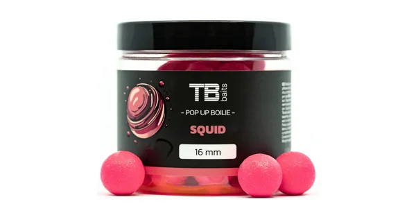 TB BAITS - Plovoucí Boilie Pop-Up Squid 16 mm 65 g + NHDC