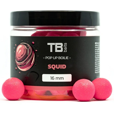 TB BAITS - Plovoucí Boilie Pop-Up Squid 16 mm 65 g + NHDC